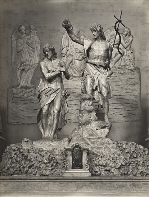 Anonimo — Torretti Giuseppe - sec. XVIII - Battesimo di Cristo; Angeli — insieme